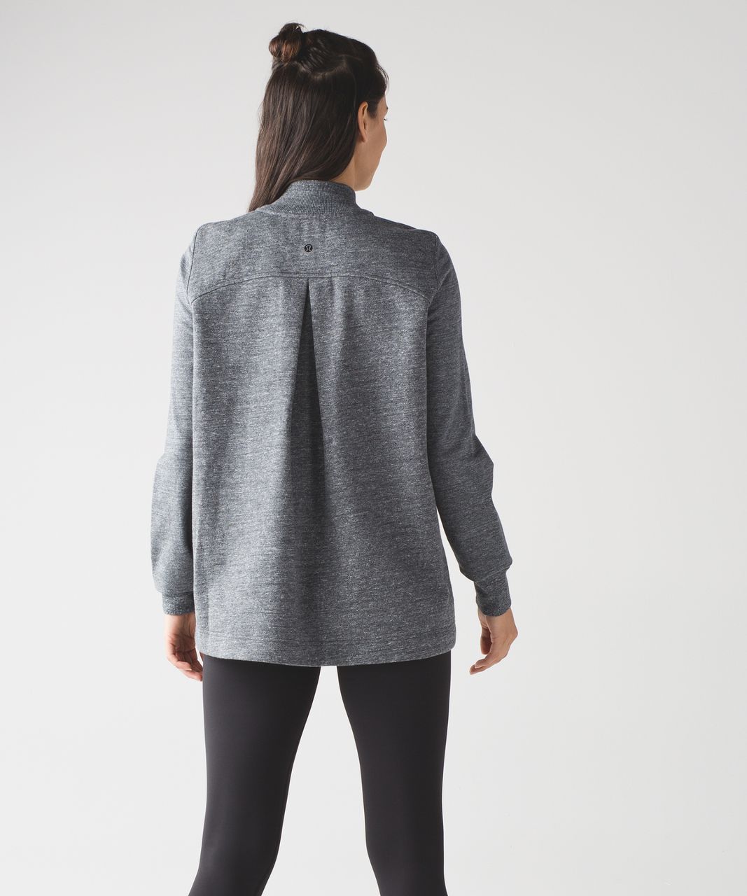 Lululemon Pleat To Street Bomber - Heathered Snow Slub Coal