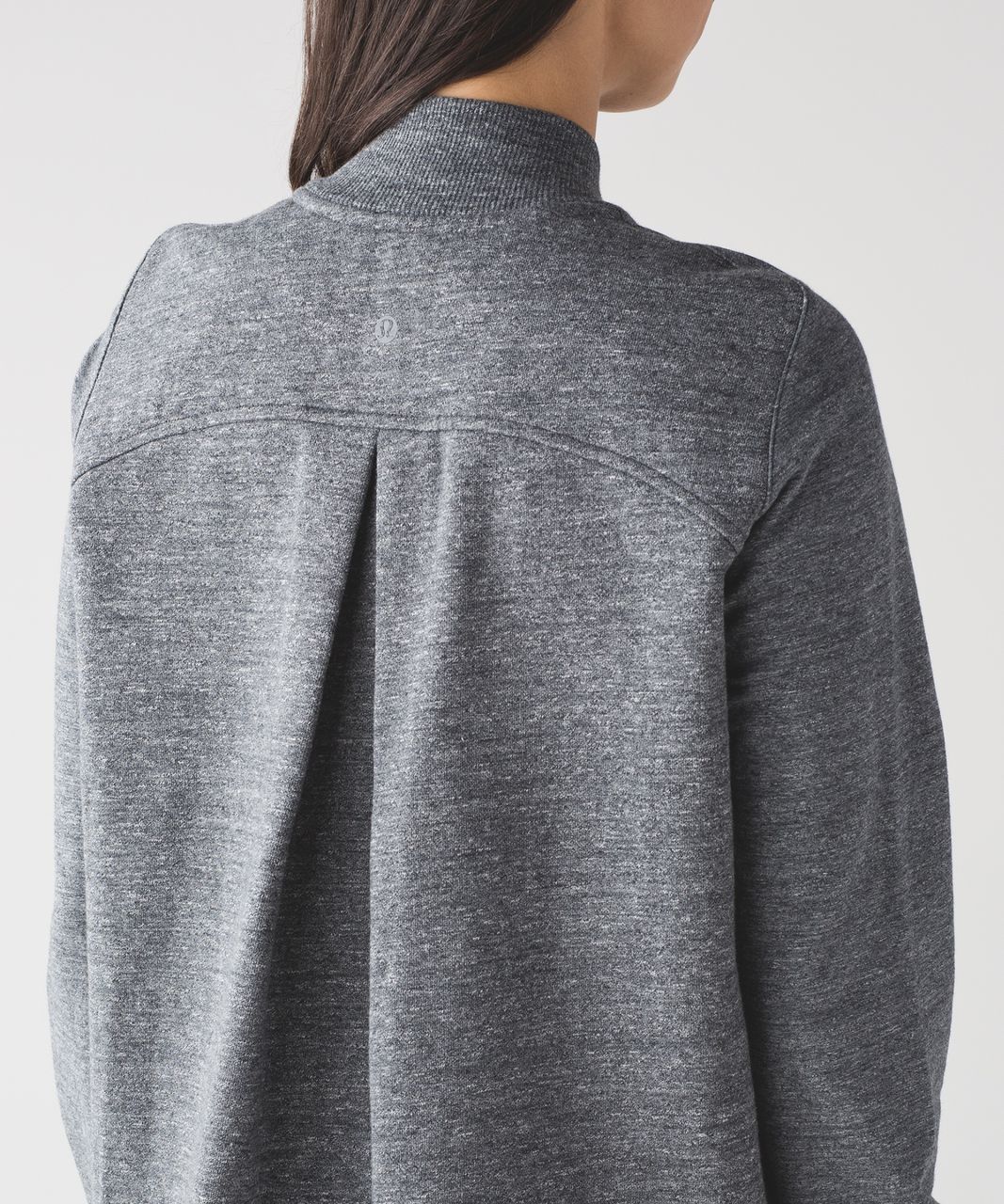 Lululemon Pleat to Street Bomber Jacket Heathered Gray Pockets Size 8