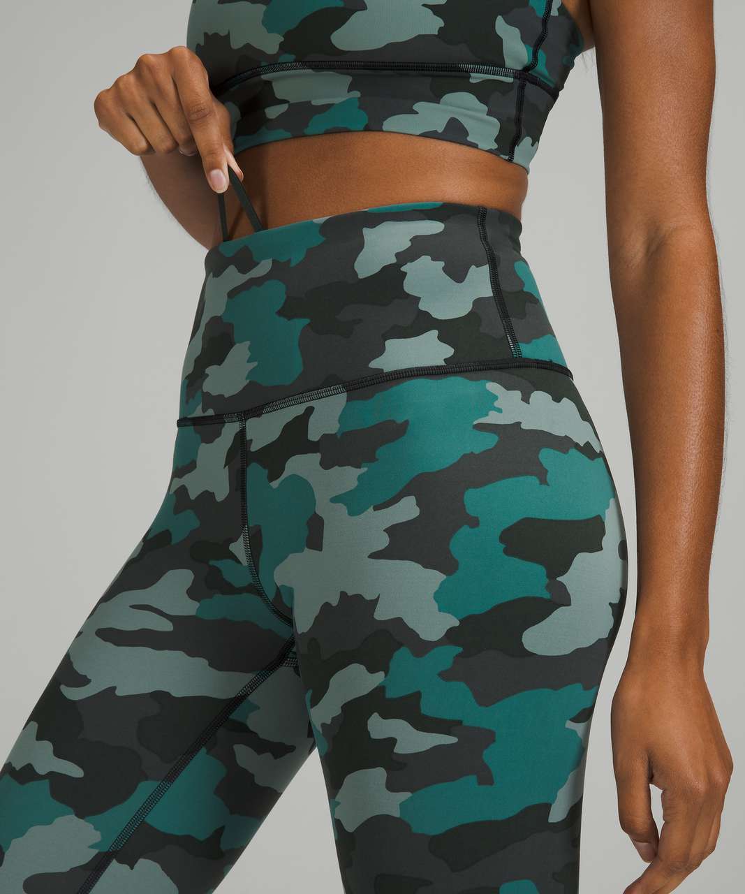 Lululemon Wunder Train High-Rise Tight 25” Hideaway Camo Deep Coal Multi