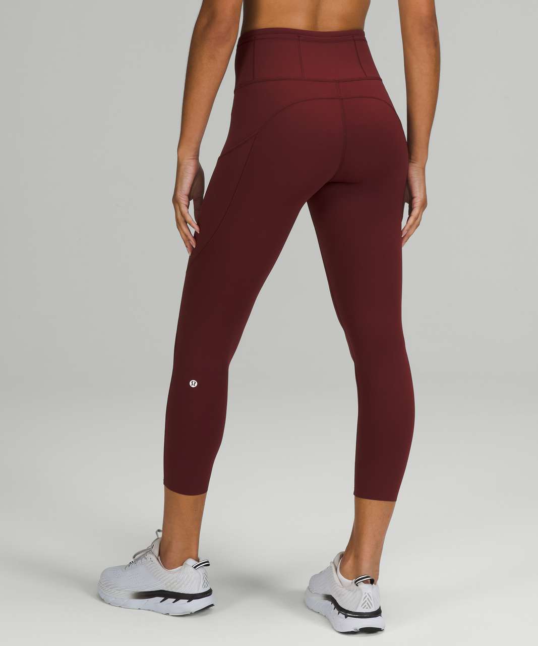 Lululemon Fast and Free High-Rise Crop 23 - Red Merlot - lulu