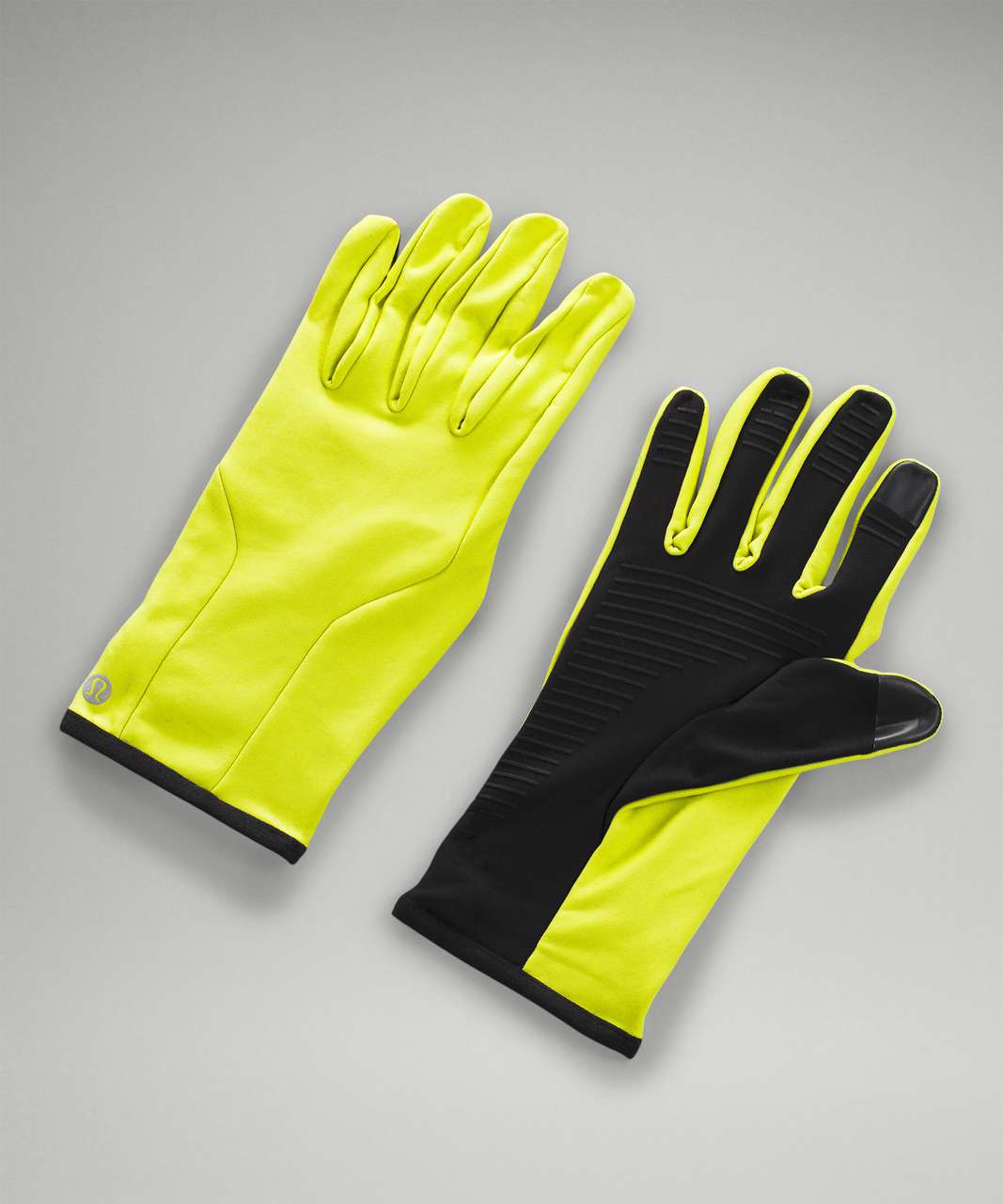 Lululemon Cold Terrain Run Gloves - Yellow Serpentine / Black