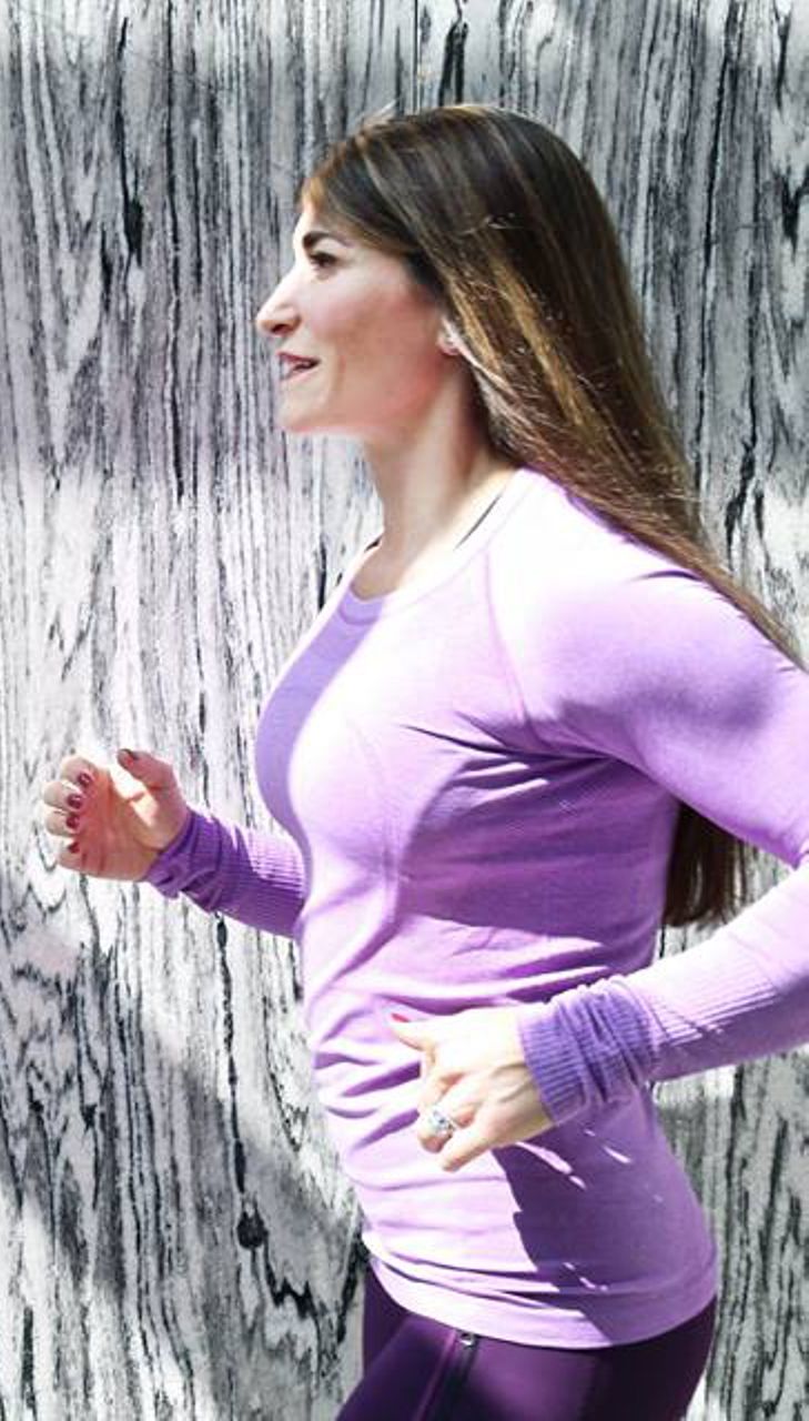 Lululemon Swiftly Tech Long Sleeve Crew - Heathered Moonlit Magenta