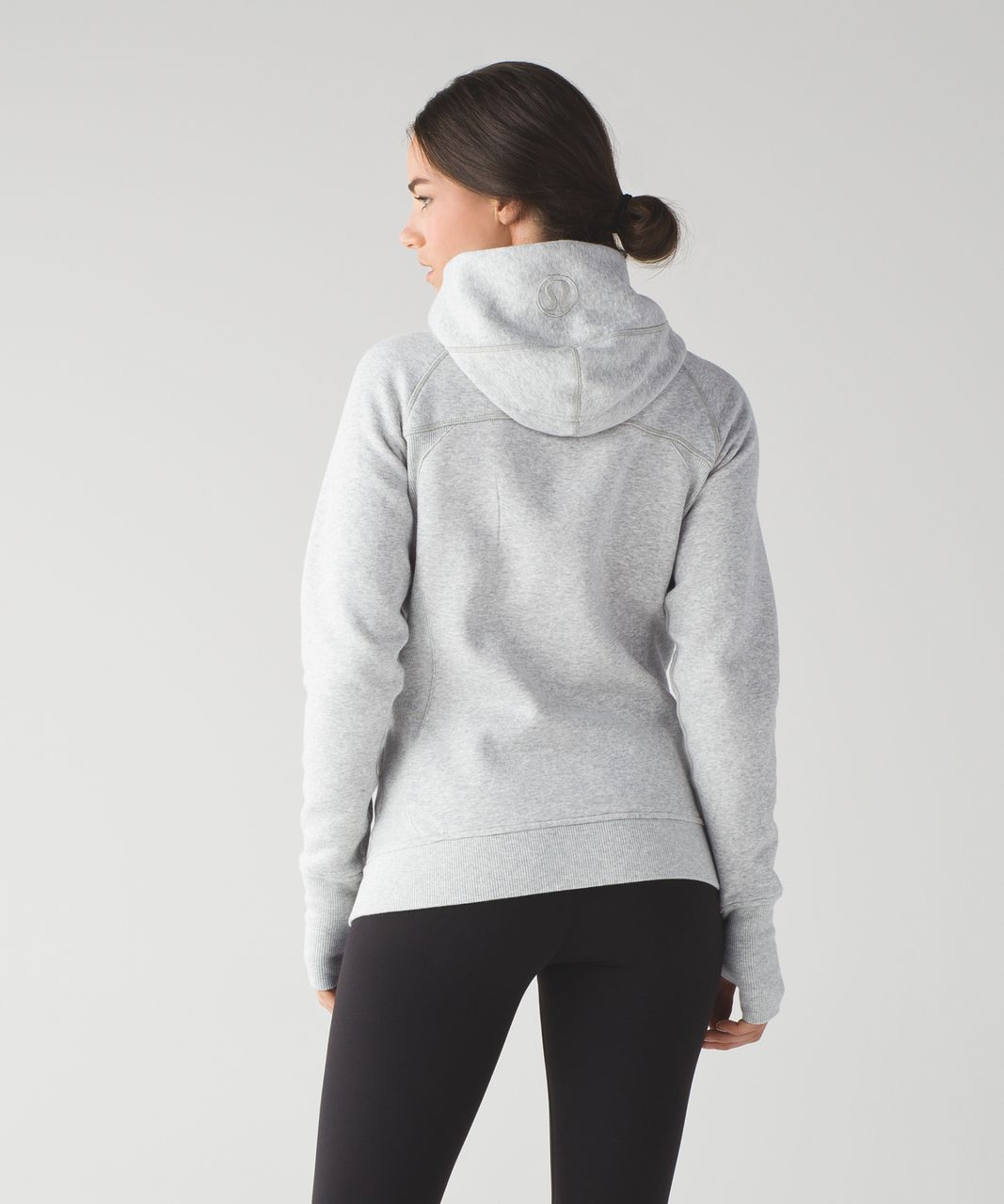 Lululemon Scuba Hoodie Classic Cotton Fleece Heathered Light Grey Lulu Fanatics