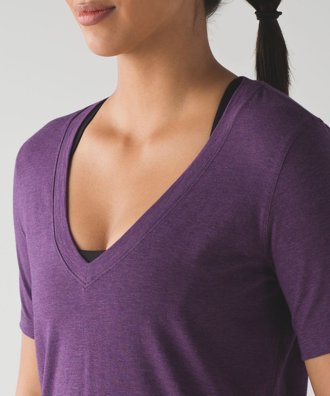 Lululemon Love Tee III - Heathered Darkest Magenta