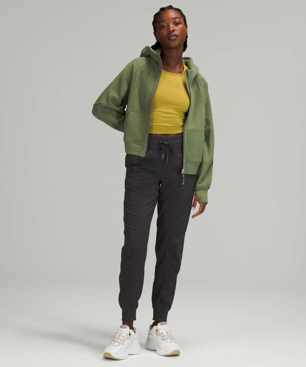 Lululemon Scuba Oversized Full Zip - Green Twill - lulu fanatics