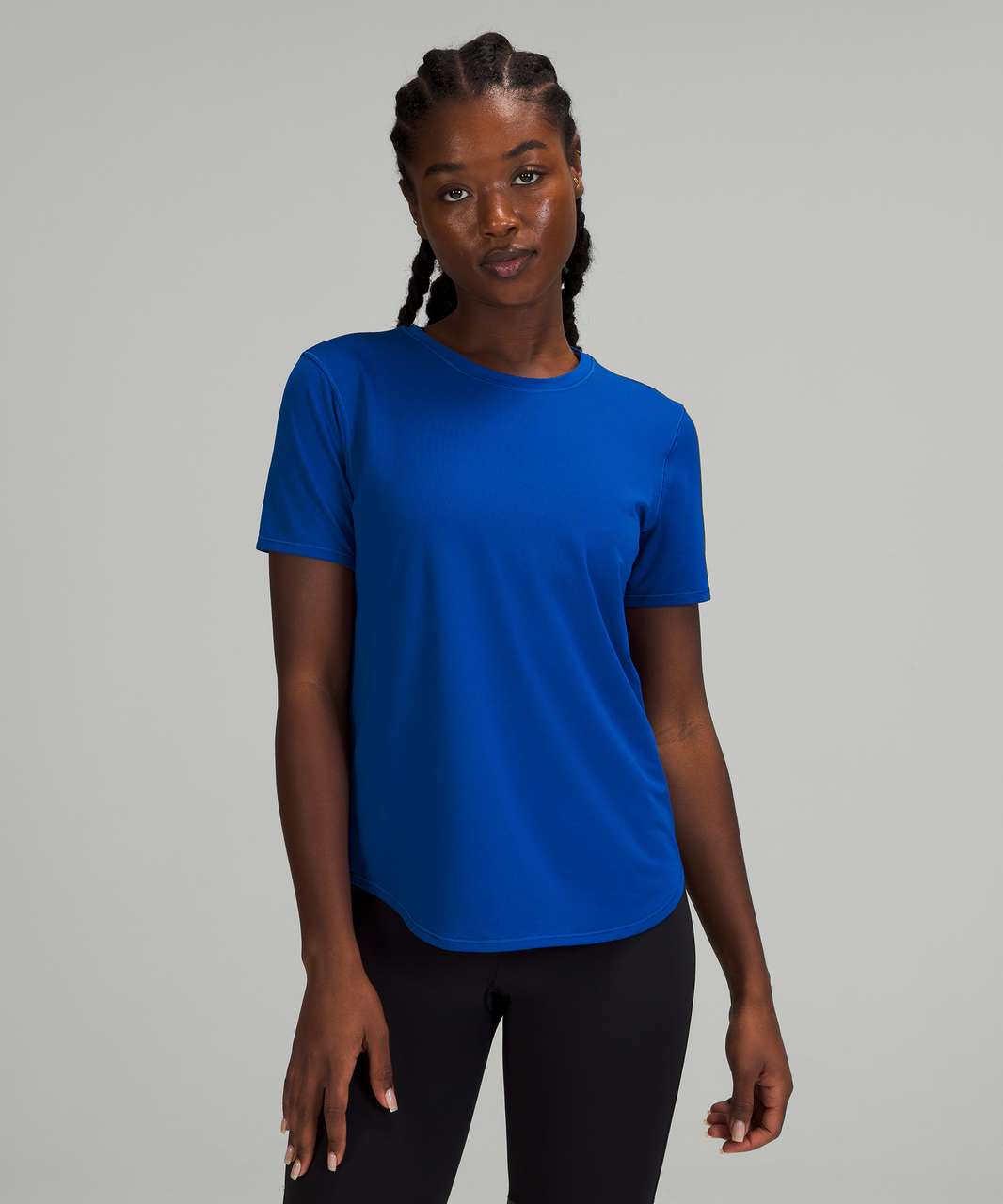 Lululemon High Neck Running and Training T-Shirt - Symphony Blue