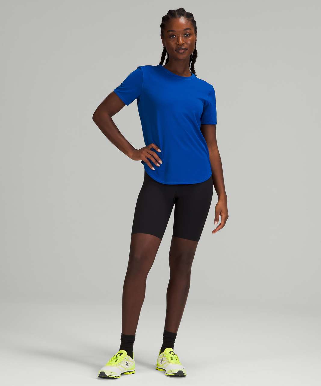 Lululemon High Neck Running and Training T-Shirt - Symphony Blue - lulu  fanatics