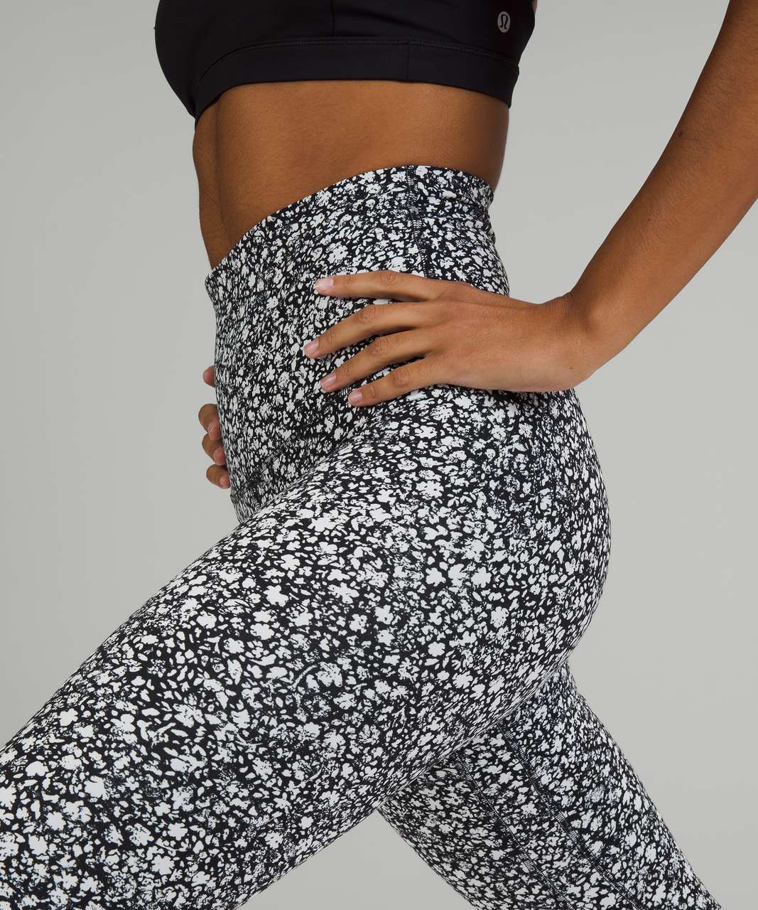 Lululemon Align™ High-rise Leggings 25 In Venture Floral Alpine White  Black