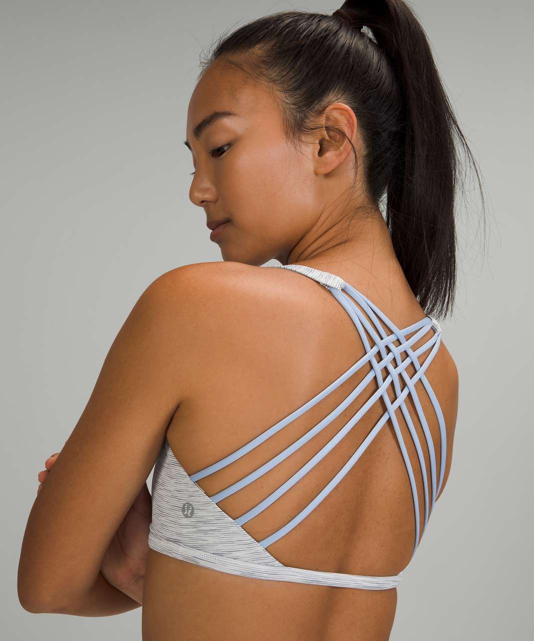 lululemon Align™ Bra with Cups *Light Support, A/B Cup, White/Wee Are From Space  Nimbus Battleship