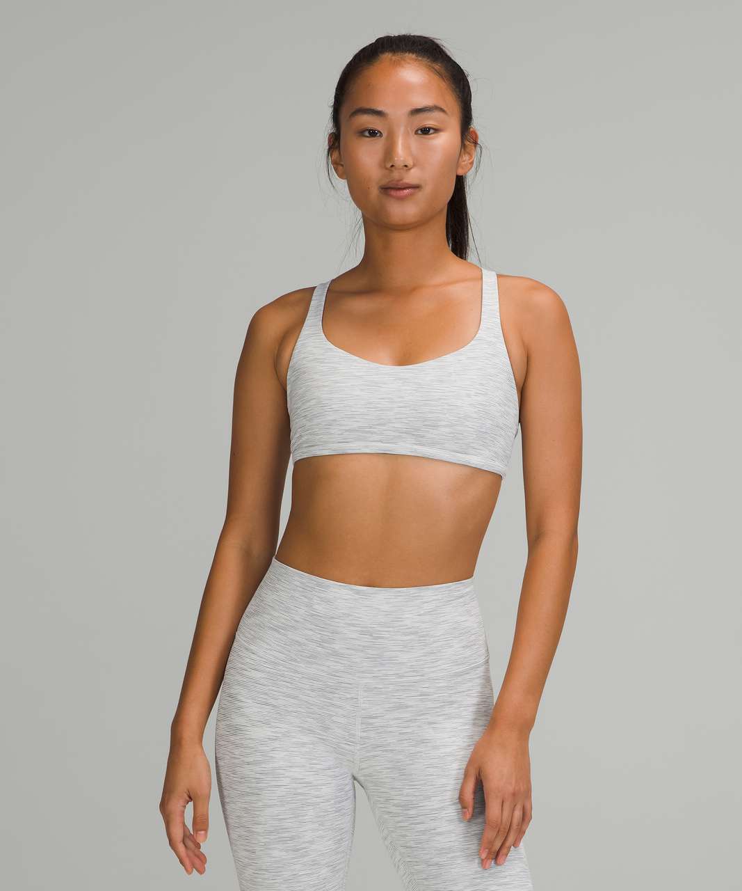 lululemon Align™ Bra with Cups *Light Support, A/B Cup, White/Wee Are From Space  Nimbus Battleship