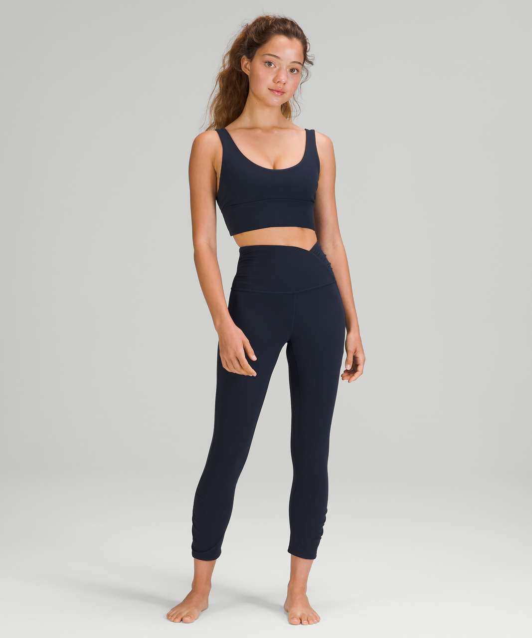Flow y bra in pink bliss size 8 and align pant in true navy size 4 : r/ lululemon