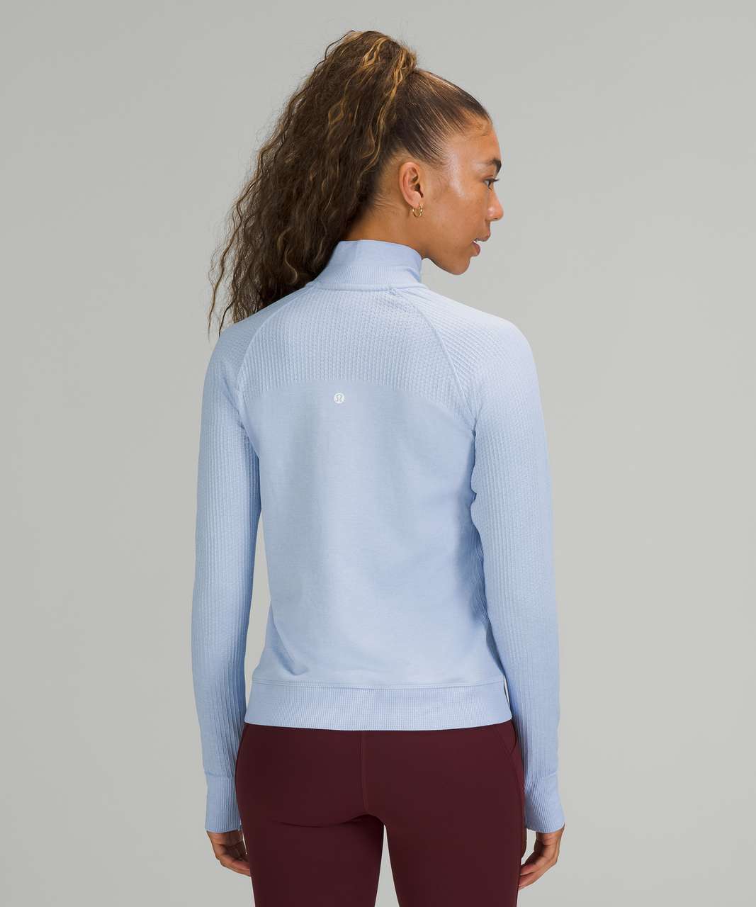 Lululemon Engineered Warmth Half Zip - Blue Linen / Blue Linen