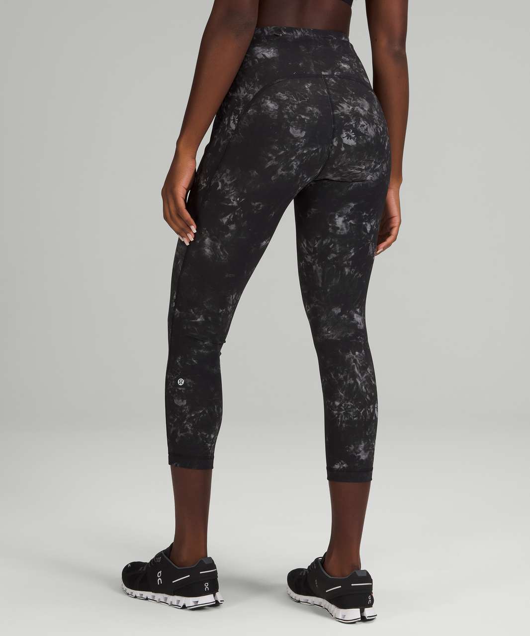 Lululemon Align Crop 23 - Heathered Black - lulu fanatics