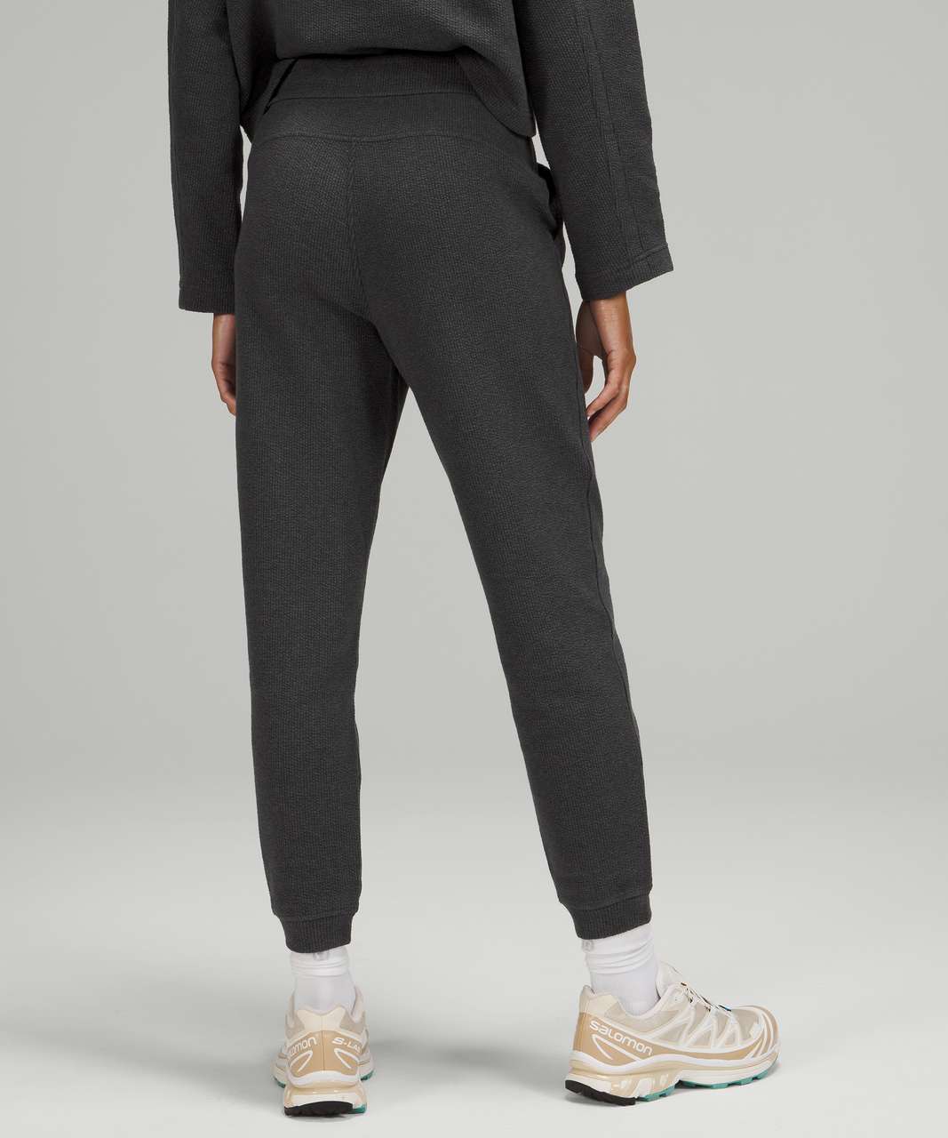 Lululemon Ribbed High-Rise Jogger 25"  *7/8 Length - Heathered Black