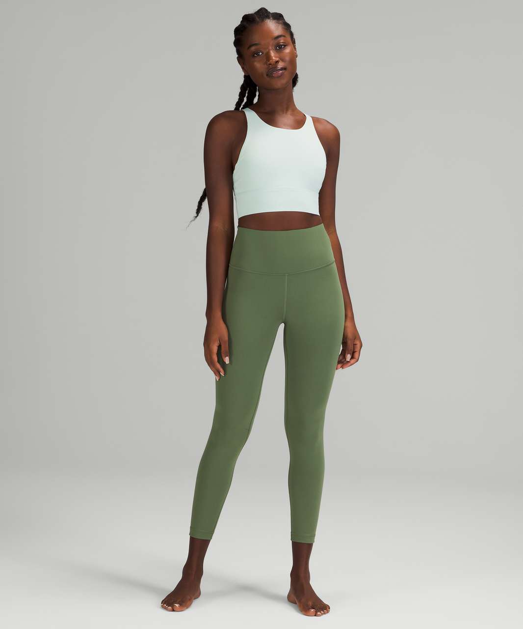 Lululemon Free to Be High-Neck Longline Bra - Wild *Light Support, A/B Cup  - Delicate Mint - lulu fanatics