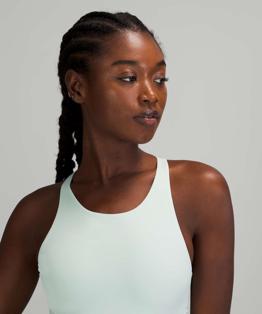 Lululemon Free to Be High-Neck Longline Bra - Wild *Light Support, A/B Cup - Delicate Mint