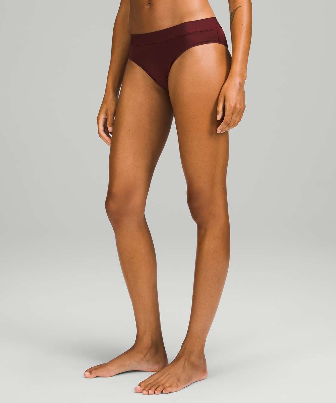 Lululemon UnderEase Mid Rise Cheeky Bikini Underwear - Red Merlot