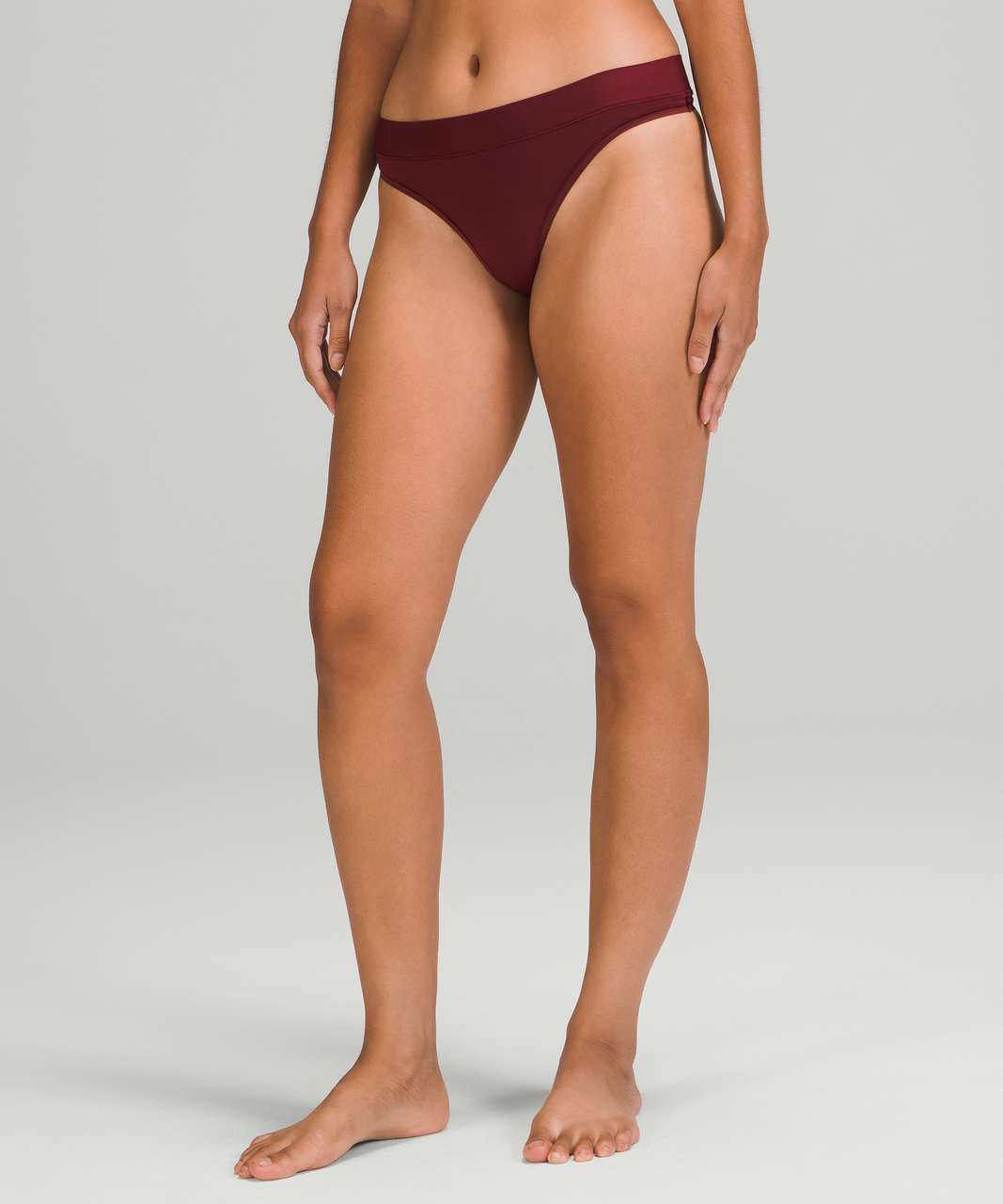 Lululemon UnderEase Lace Mid-Rise Thong Underwear - Malibu Peach