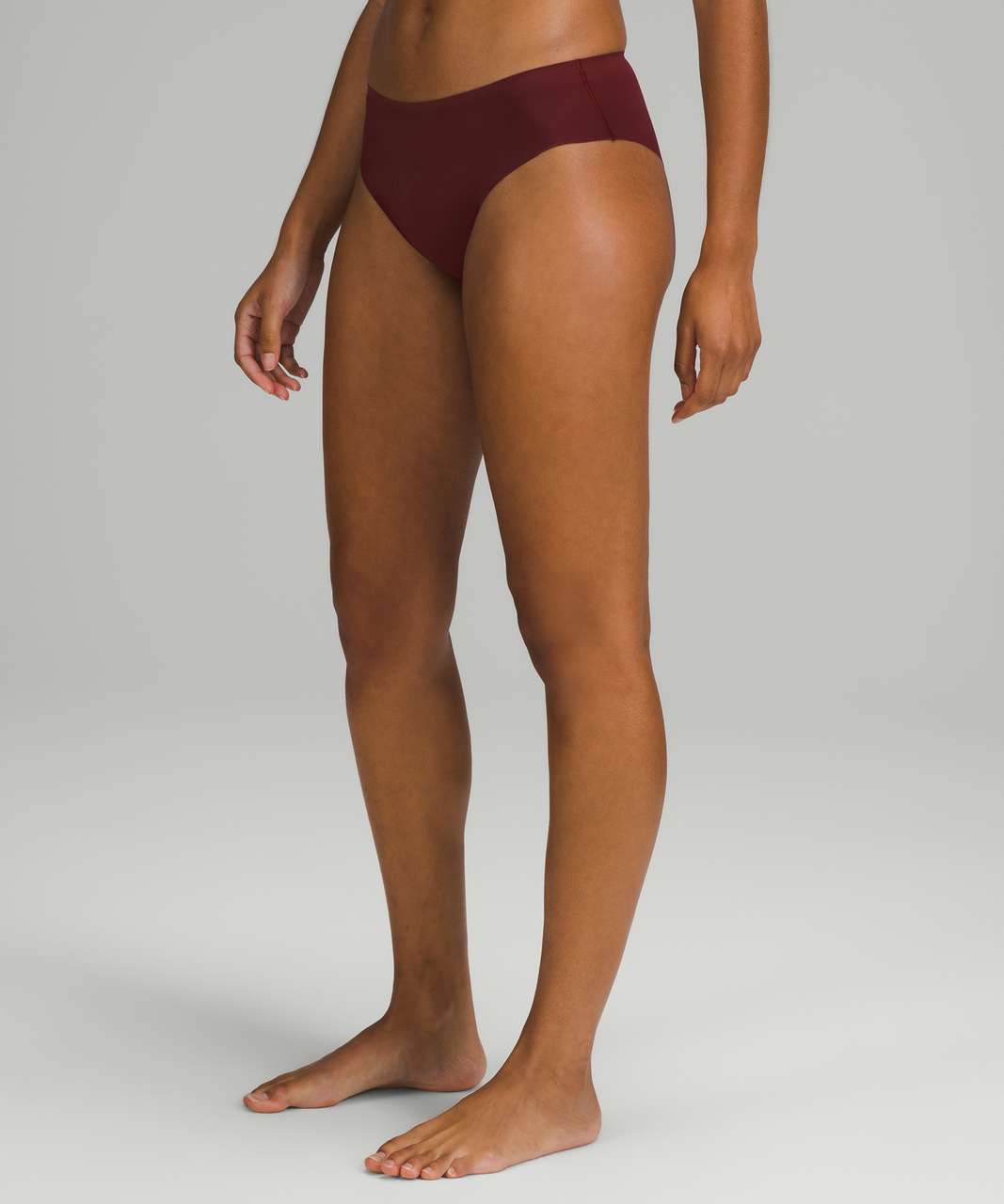 Lululemon InvisiWear Mid Rise Cheeky Bikini Underwear - Red Merlot - lulu  fanatics