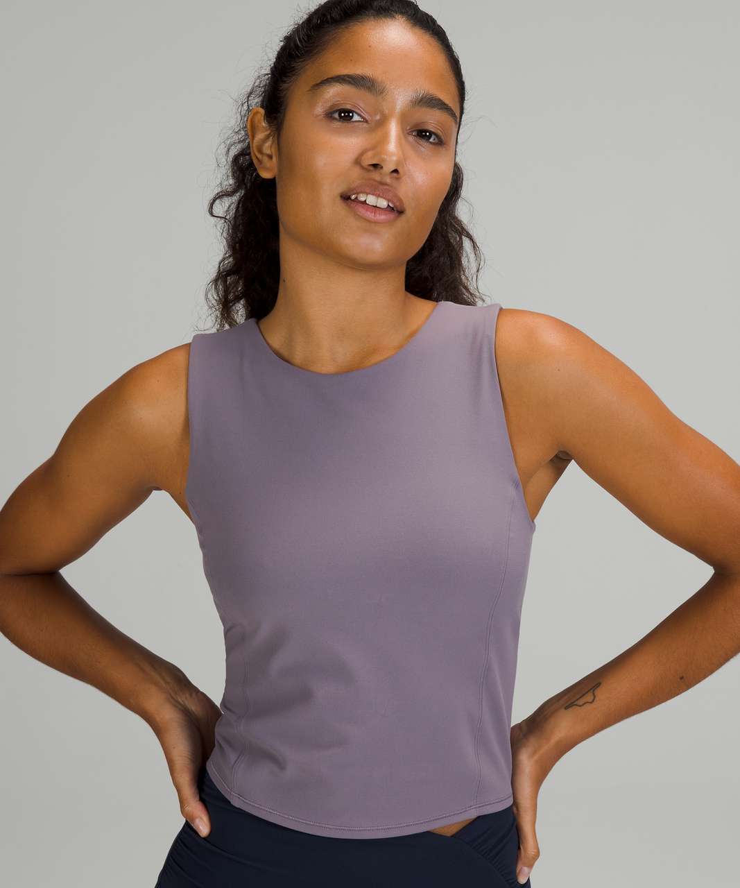 Lululemon Cross-Back Nulu Yoga Tank Top - Twilight Rose