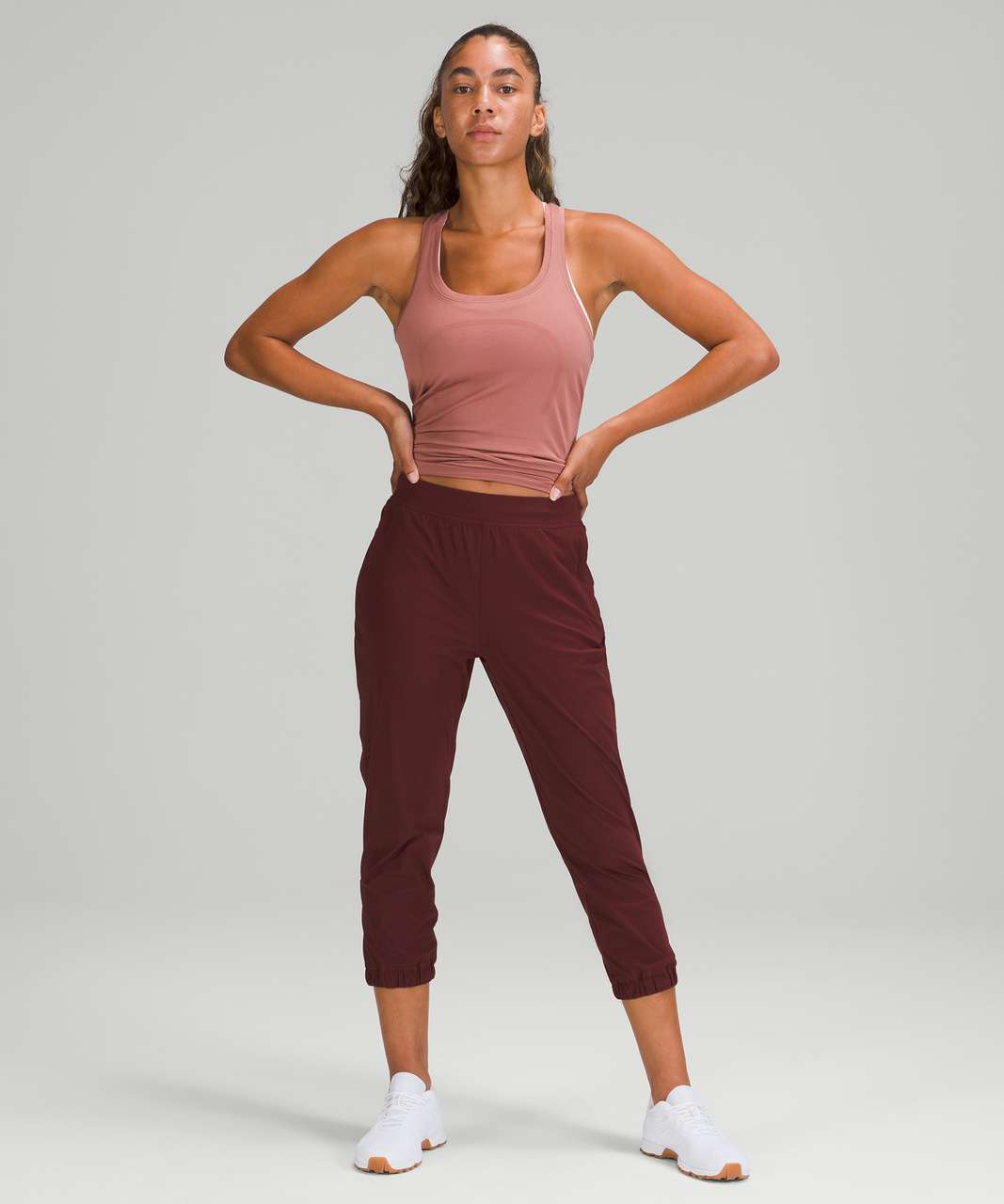 Lululemon Adapted State High-Rise Jogger Crop - Red Merlot - lulu fanatics