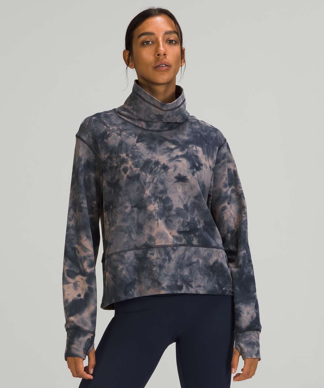 Lululemon Ready to Rulu Pullover - Diamond Dye Lunar Rock True Navy