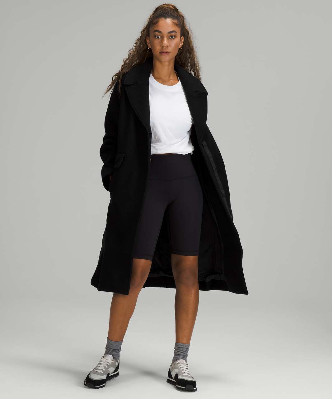 Lululemon Wool Long Coat - Black (First Release)