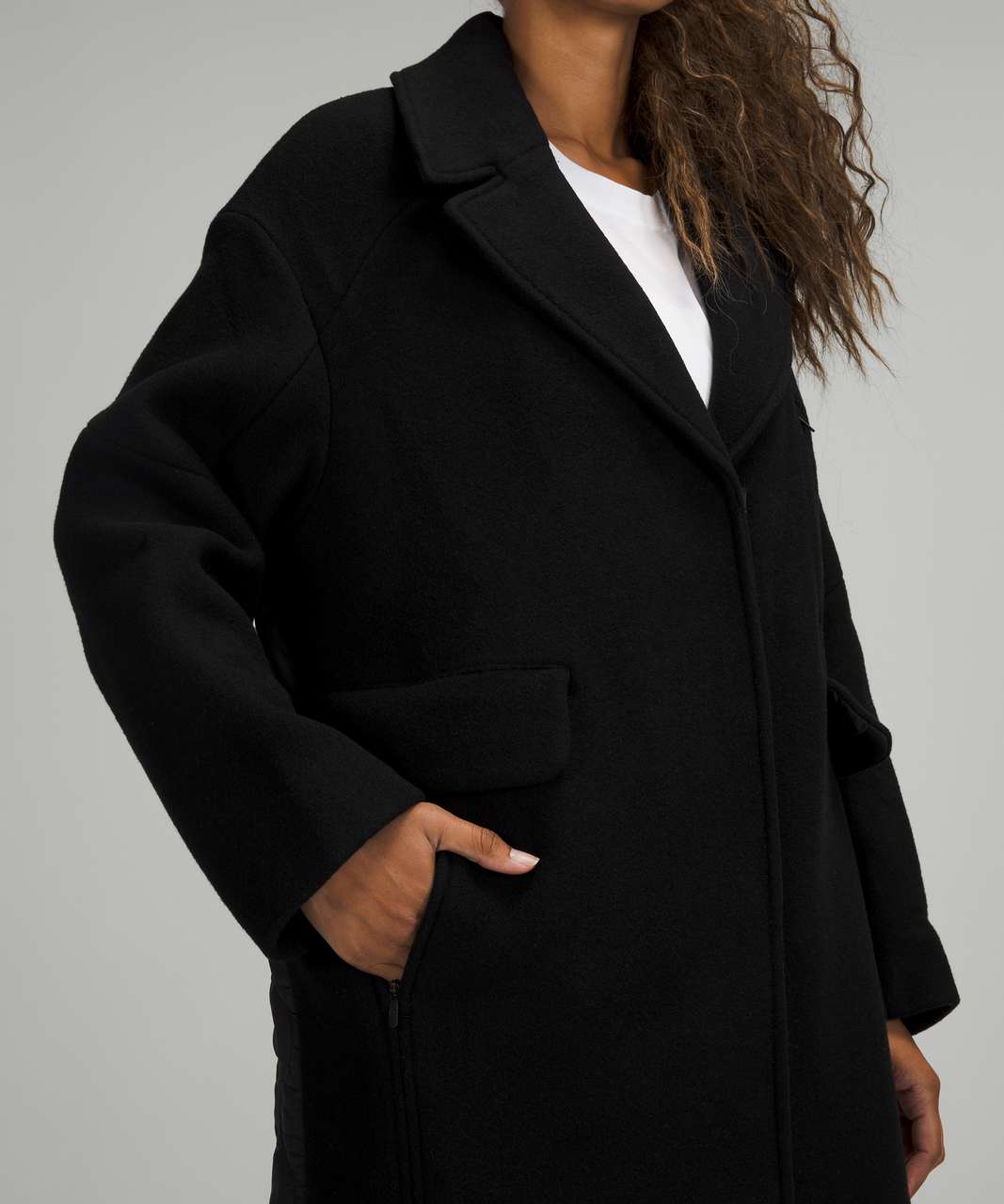 Lululemon Wool Long Coat - Black (First Release)