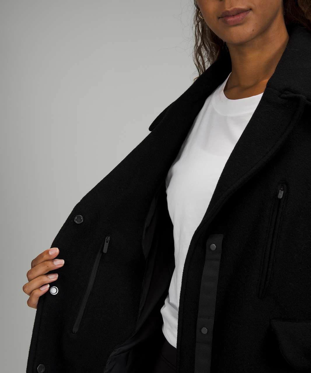 Lululemon Wool Long Coat - Black (First Release)