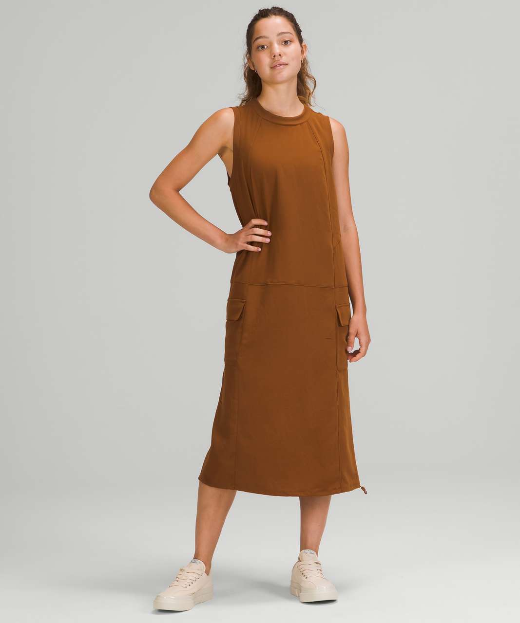 Lululemon Pocketed Drop-Waist Midi Dress - Copper Brown