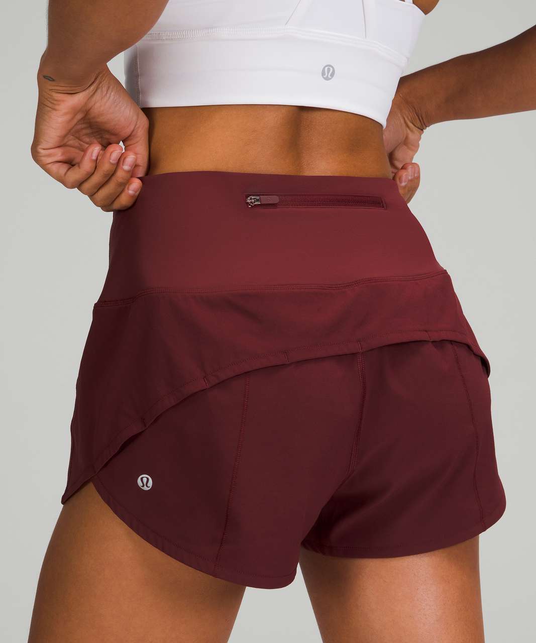 Lululemon Speed Up High-Rise Short 2.5 - Red Merlot - lulu fanatics