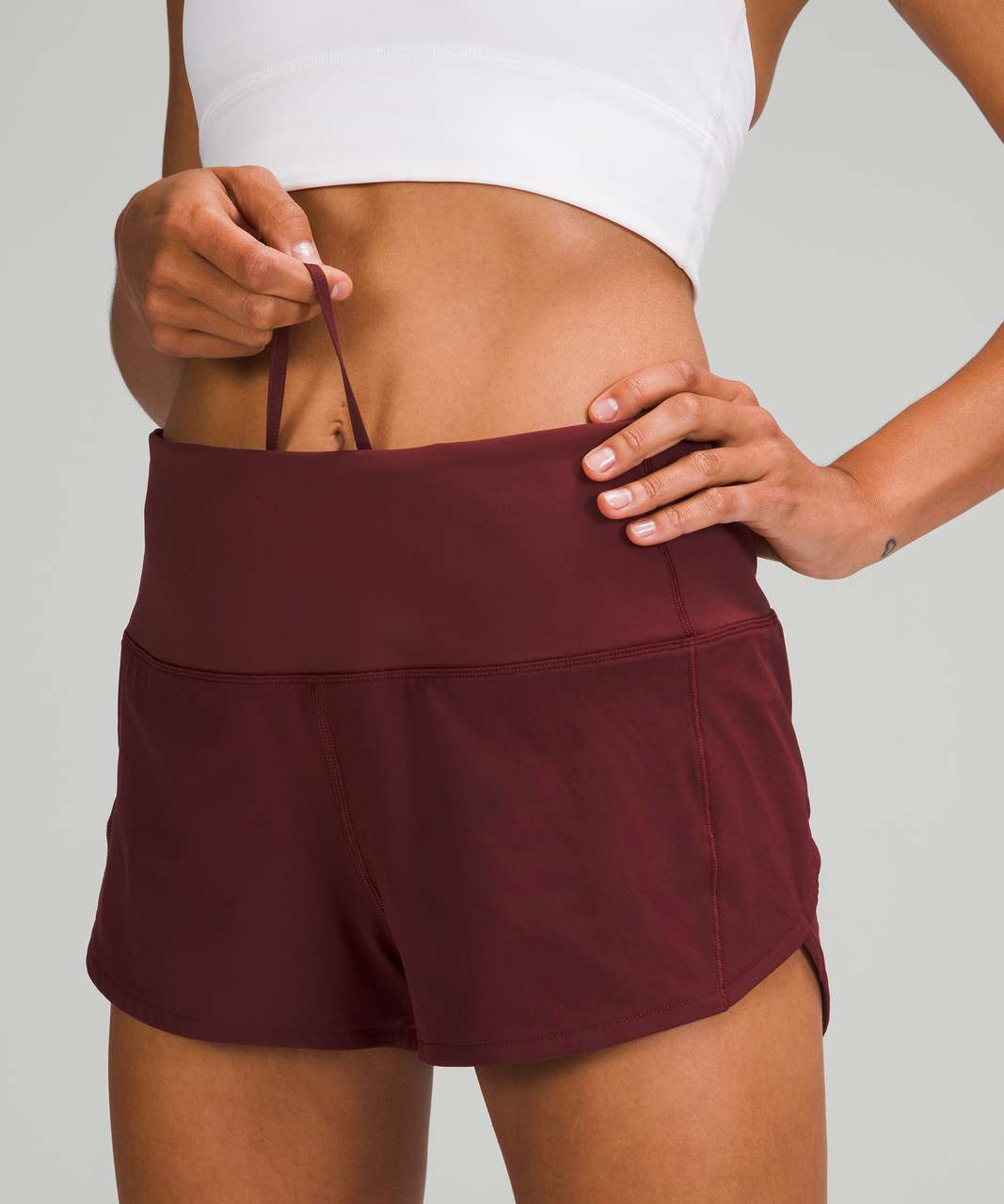 Lululemon Speed Up High-Rise Short 2.5" - Red Merlot