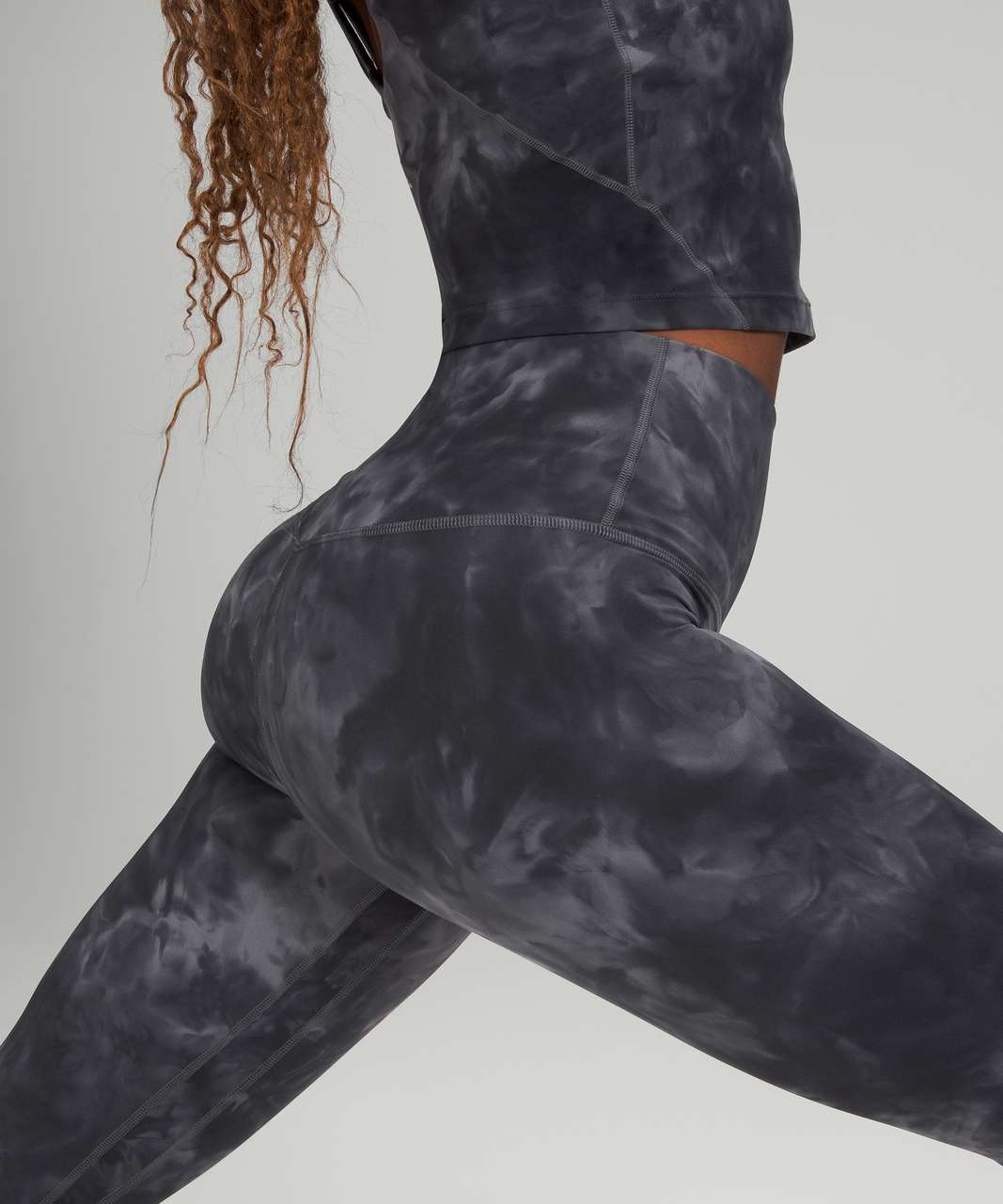 Lululemon Align High-Rise Crop 17 - Diamond Dye Pitch Grey Graphite Grey -  lulu fanatics