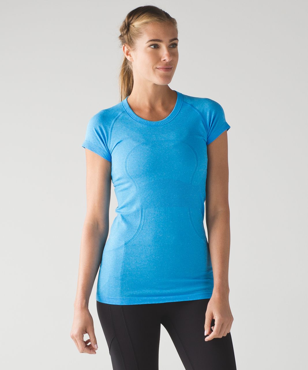 Lululemon Swiftly Tech Short Sleeve Crew - Heathered Beach Blanket Blue