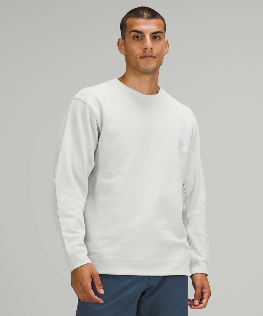 Lululemon French Terry Oversized Long Sleeve Crew - Vapor - lulu fanatics