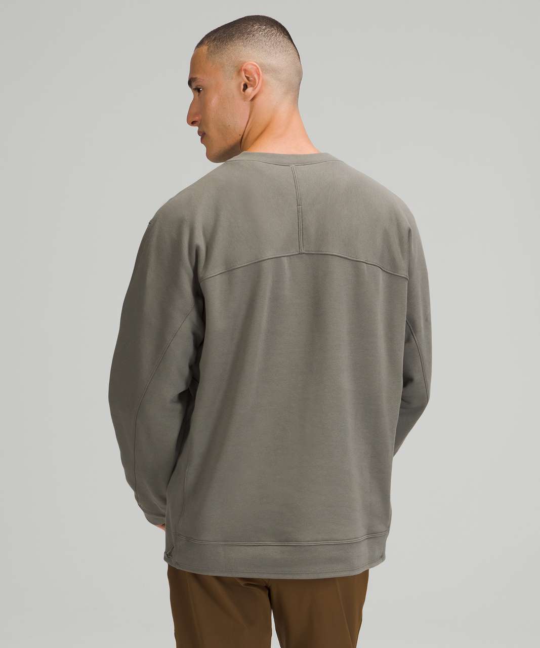 Lululemon French Terry Oversized Long Sleeve Crew - Grey Sage