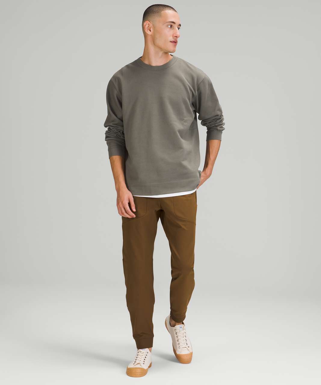 Lululemon French Terry Oversized Long Sleeve Crew - Grey Sage - lulu ...