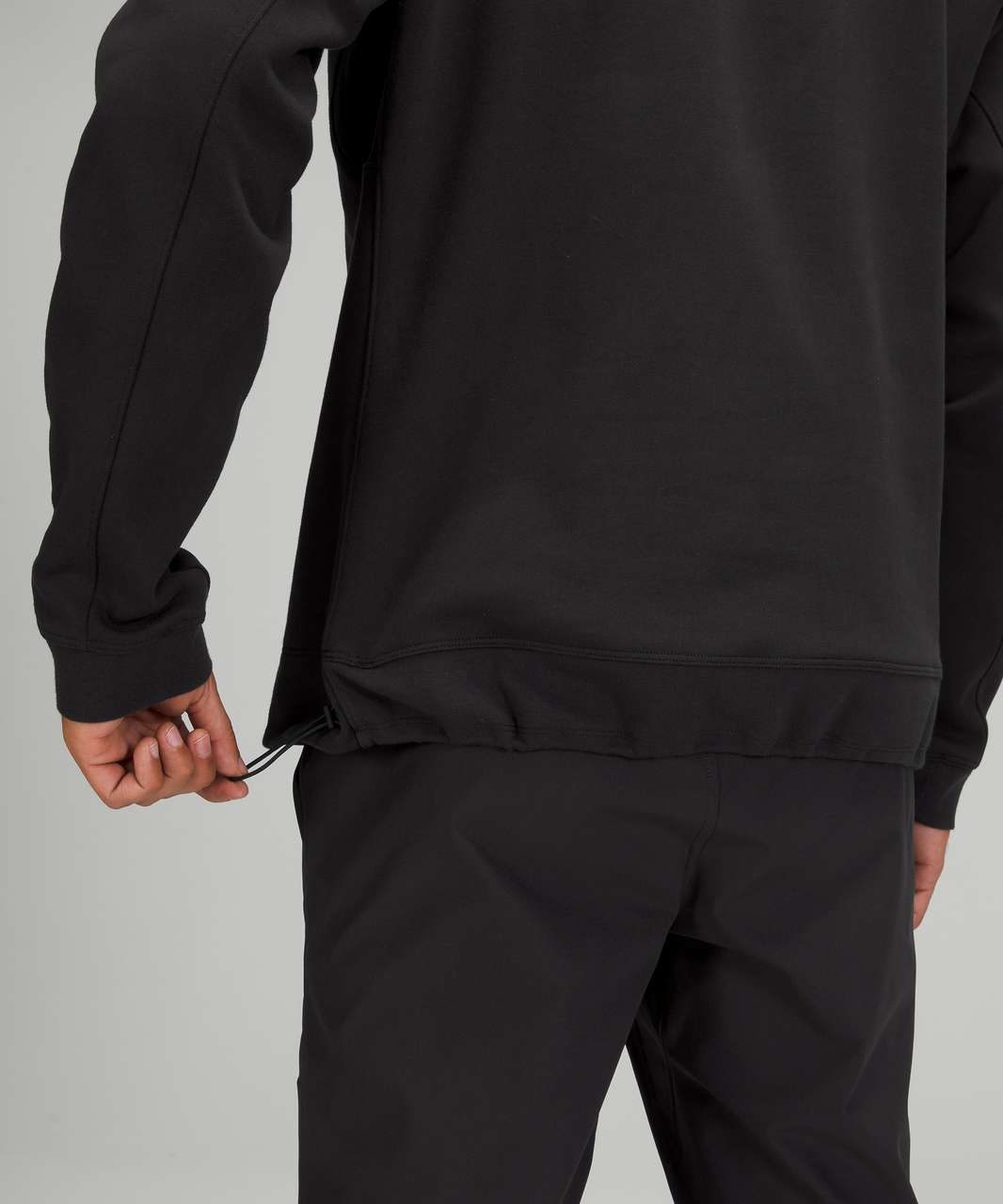 Lululemon French Terry Oversized Long Sleeve Crew - Black - lulu fanatics