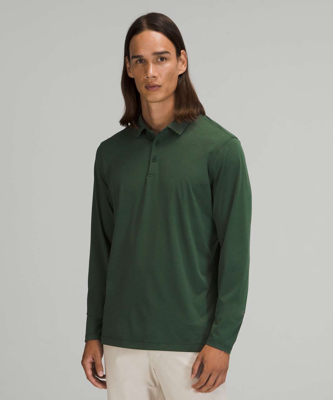 Lululemon Evolution Long Sleeve Polo - Rainforest Green