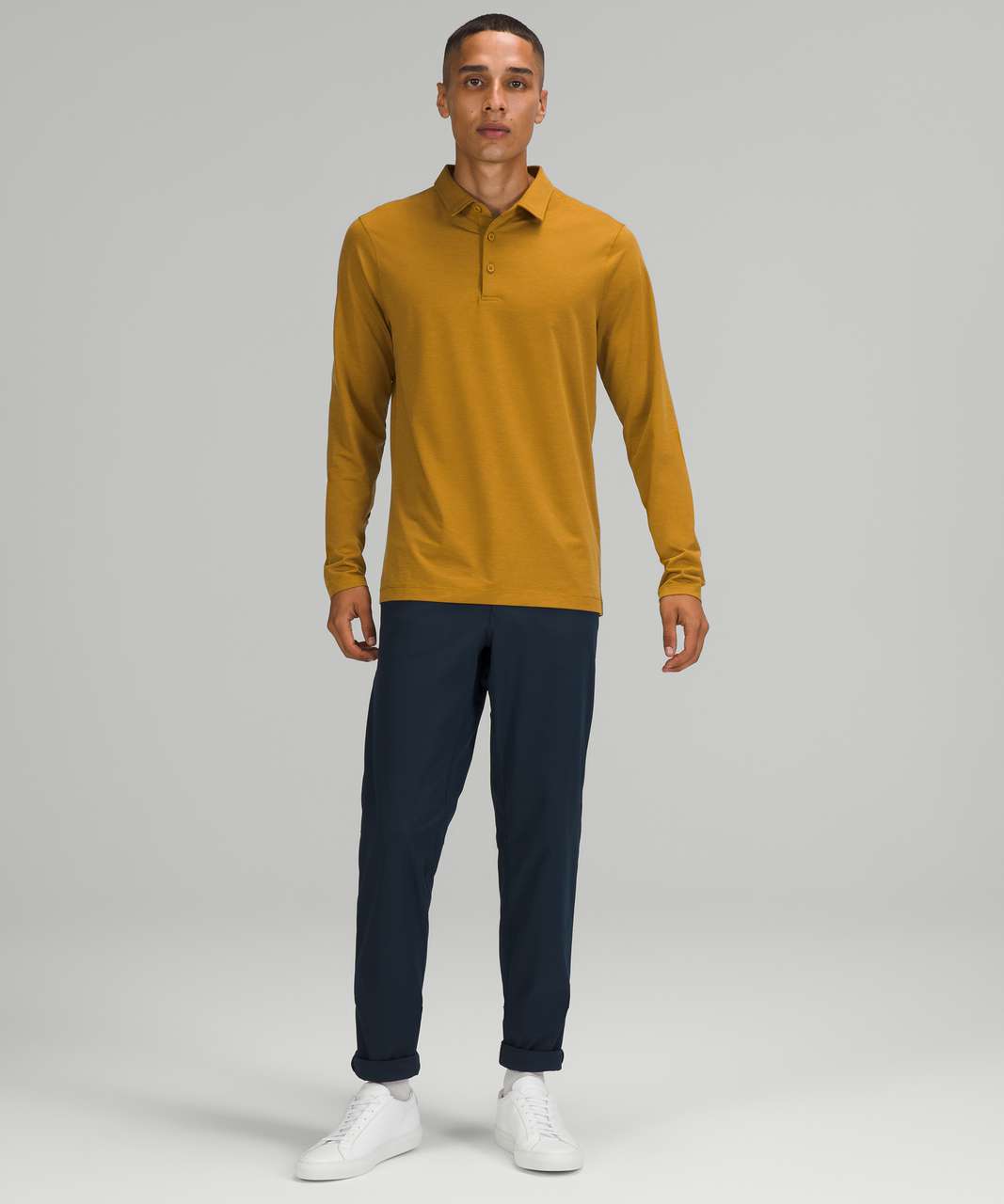 Lululemon Evolution Long Sleeve Polo - Gold Spice