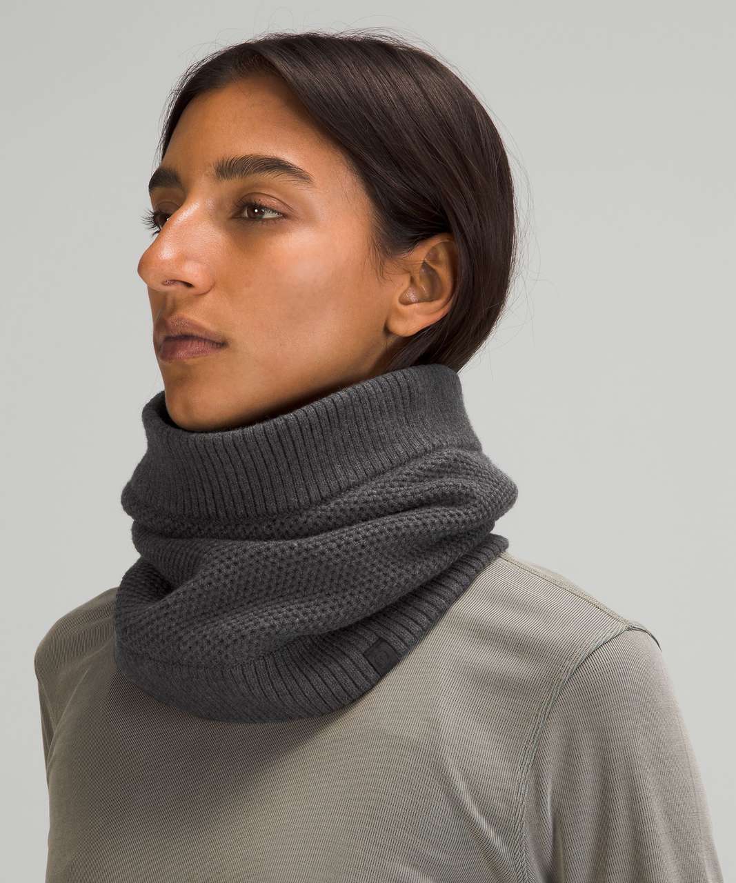 Lululemon Fleece-Lined Knit Neck Warmer - Heathered Black