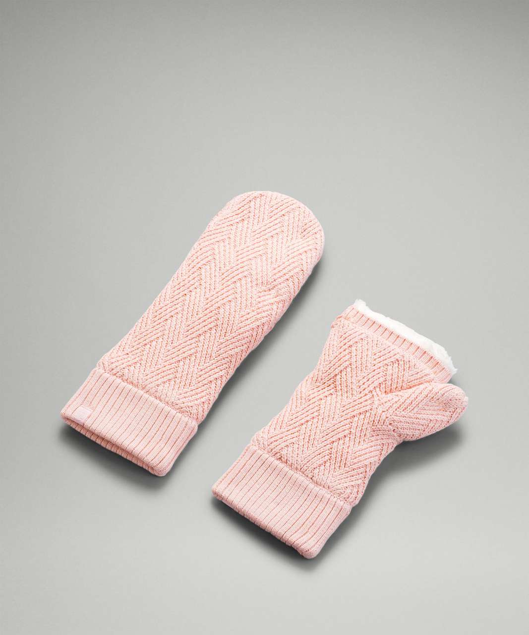 Lululemon Chevron Knit Mitten - Pink Mist