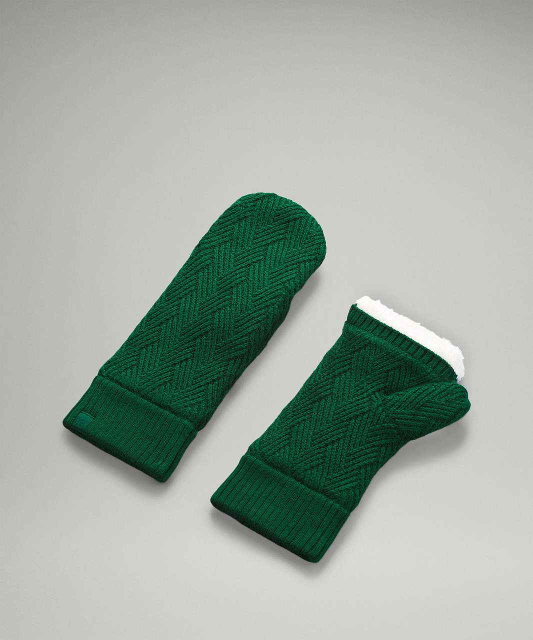 Lululemon Chevron Knit Mitten - Everglade Green