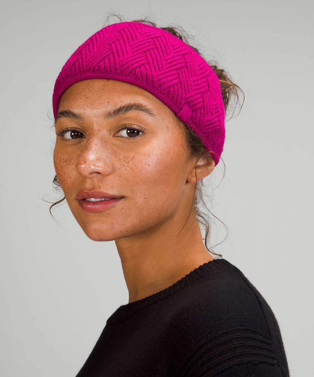 Lululemon Chevron Knit Ear Warmer - Ripened Raspberry - lulu fanatics