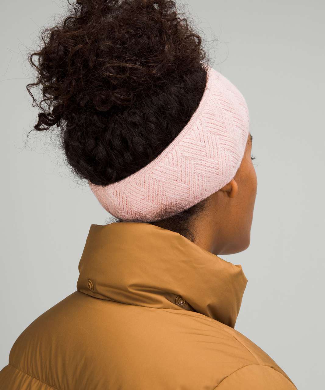 Lululemon Chevron Knit Ear Warmer - Pink Mist