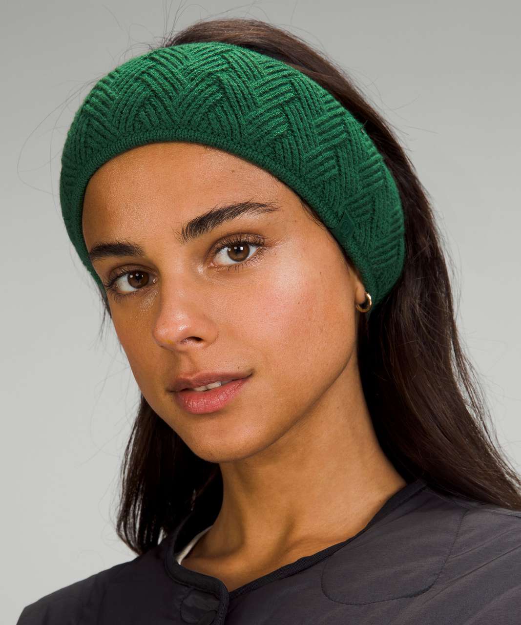 Lululemon Fleece-Lined Knit Ear Warmer - Heathered Everglade Green - lulu  fanatics