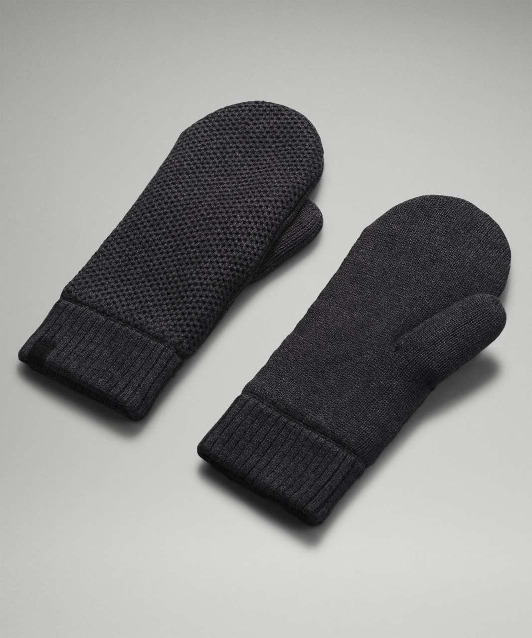 Lululemon Fleece-Lined Knit Mittens - Heathered Black