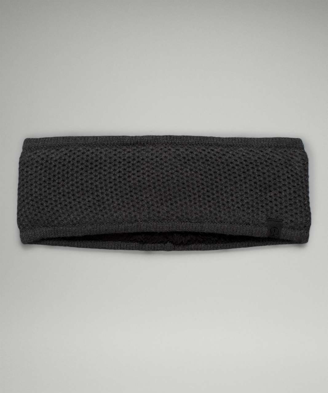 Lululemon Womens Textured Fleece-Lined Knit Ear Warmer - Cassis / Black /  Dark Heather Grey / Black - lulu fanatics