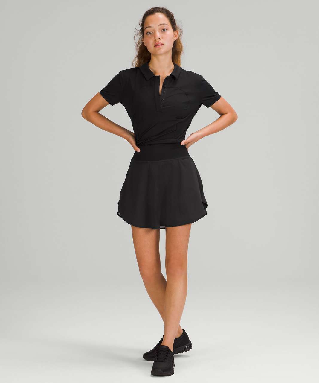 Lululemon Flutter Hem High-Rise Tennis Skirt - Black - lulu fanatics