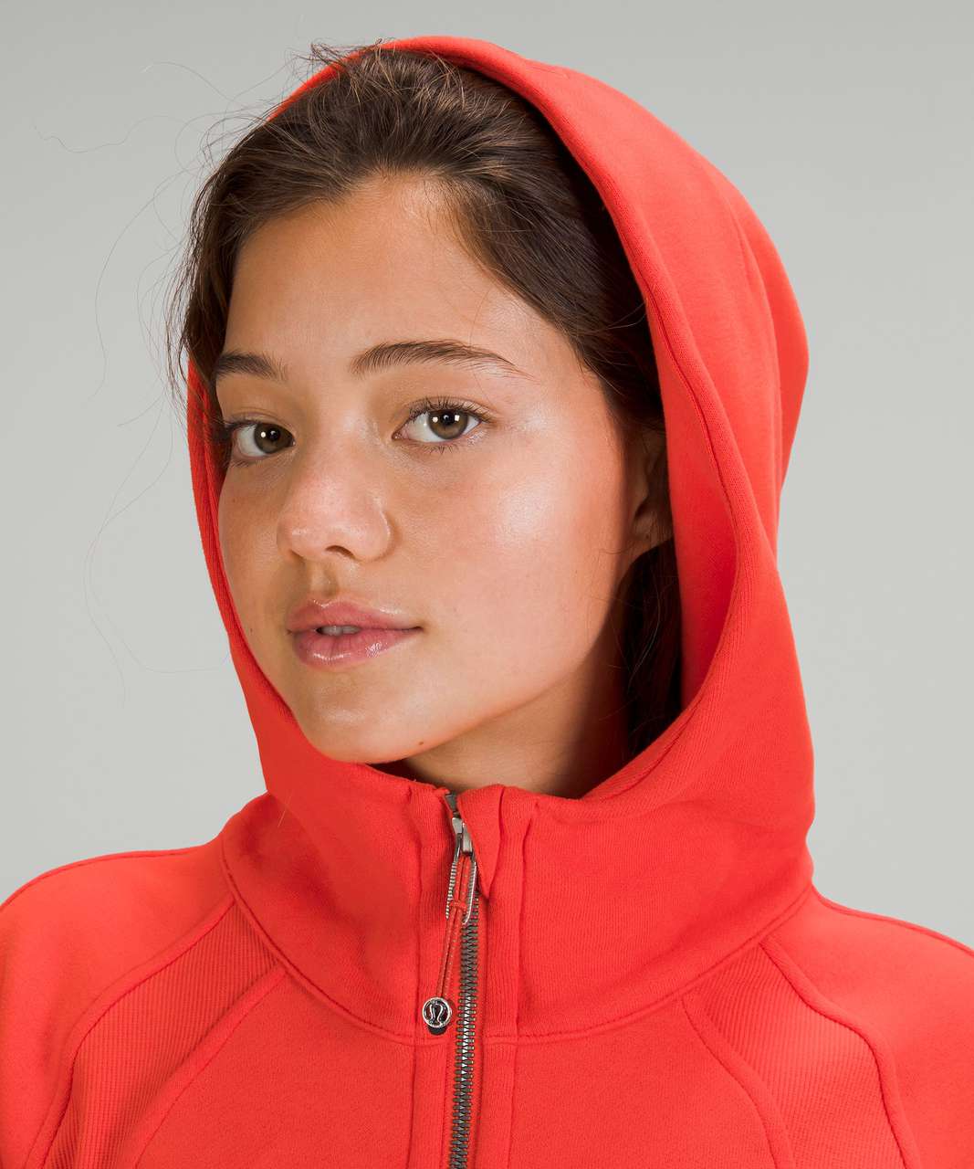 NWT Lululemon Scuba Oversized 1/2 Zip Hoodie Autumn Red Size:M/L